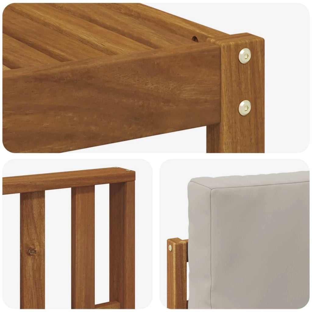 Set di divani da esterno 7 pcs Grigio Naturale e Chiaro 3366039
