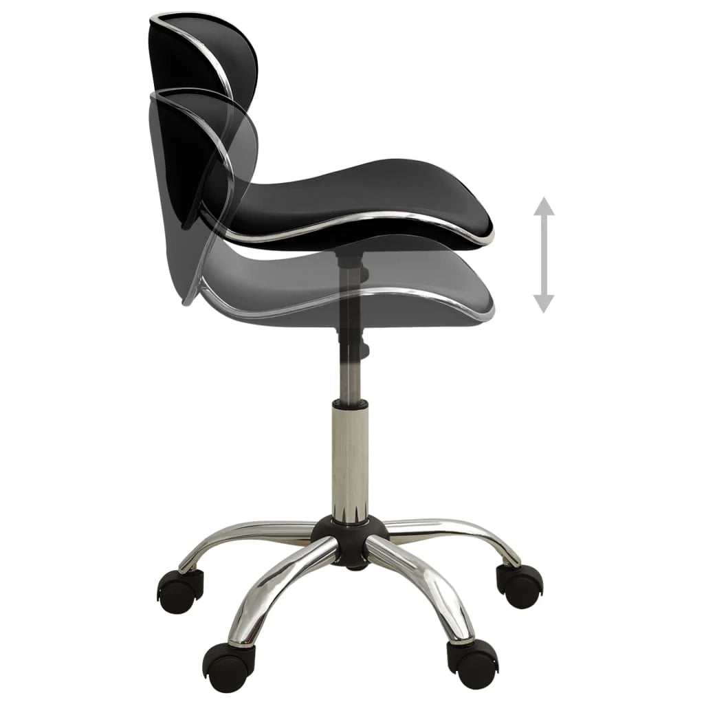 Sedia da ufficio/sedia da studio/sedia per computer in similpelle nera 02_0024041