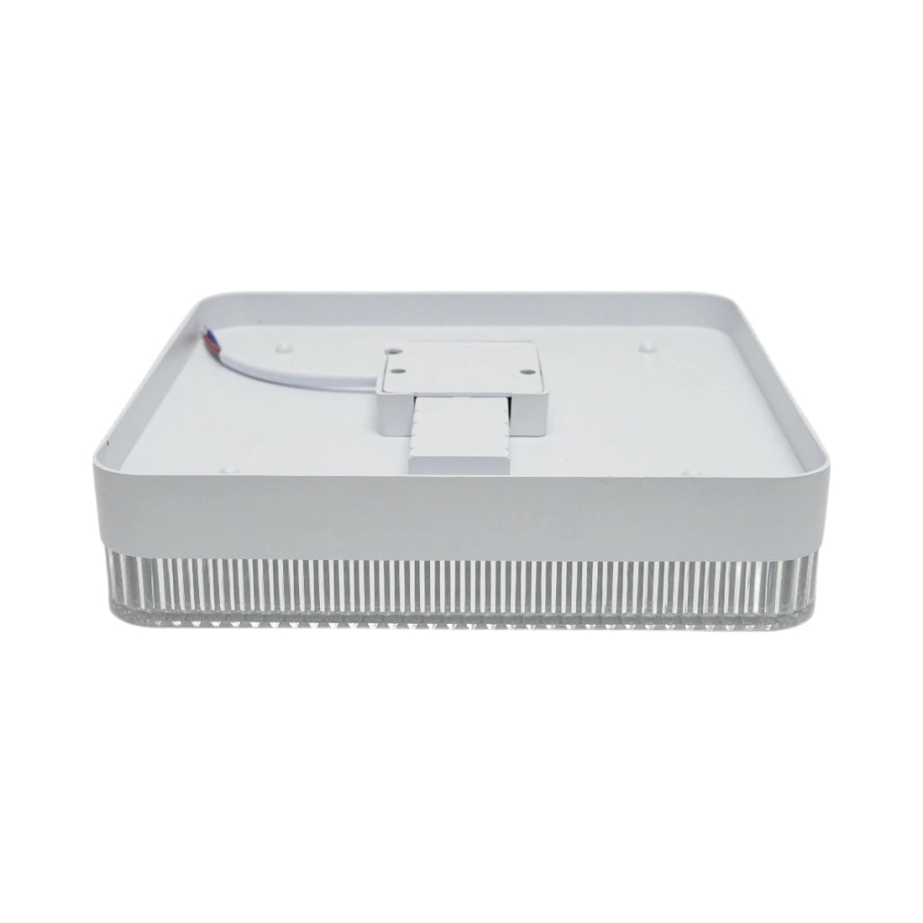 Plafoniera LED 24W, 220V, luce regolabile 3CCT 3000K/4000K/6500K, corpo quadrato 180x180x40mm, IP20