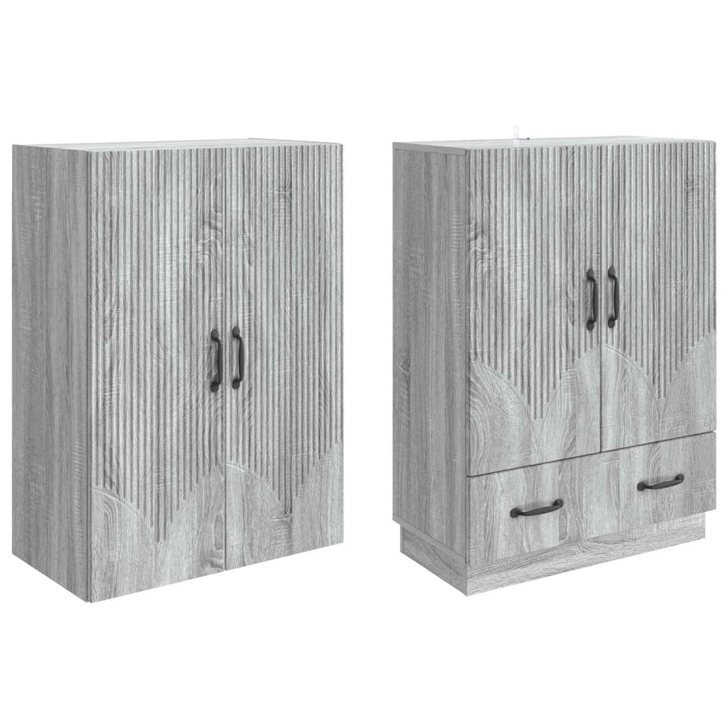 Set di armadi 2 pcs Sonoma grigio Legno ingegnerizzato