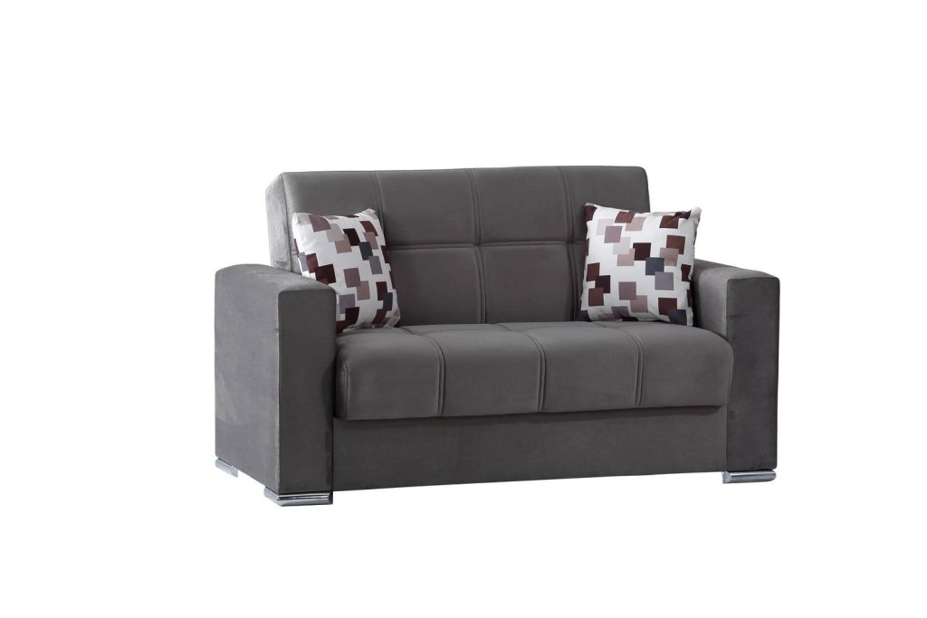 Anikide, Divano Letto 2 Posti Contenitore, 85x160 cm Nero