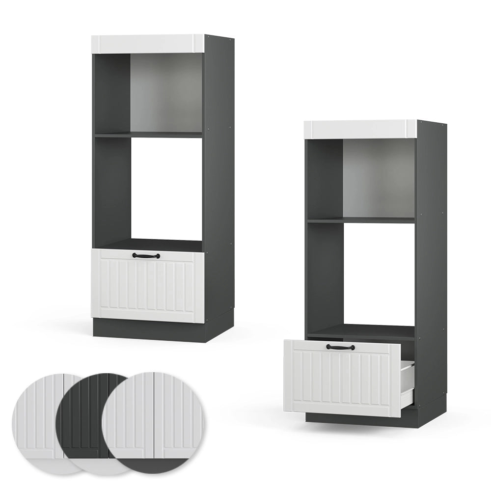Vicco Set mobili bagno Bianco casa di campagna 60 cm aperto