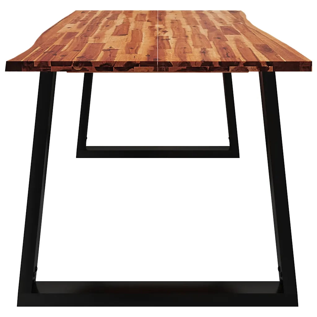 Tavolo da Pranzo Bordi Vivi 180x90x75 cm Legno Massello Acacia
