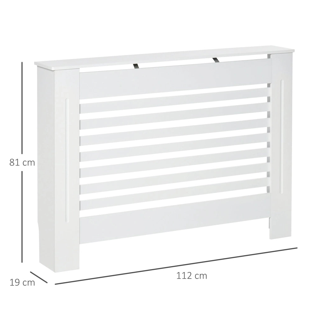 Copritermosifone in Legno MDF Bianco 112x19x81 cm