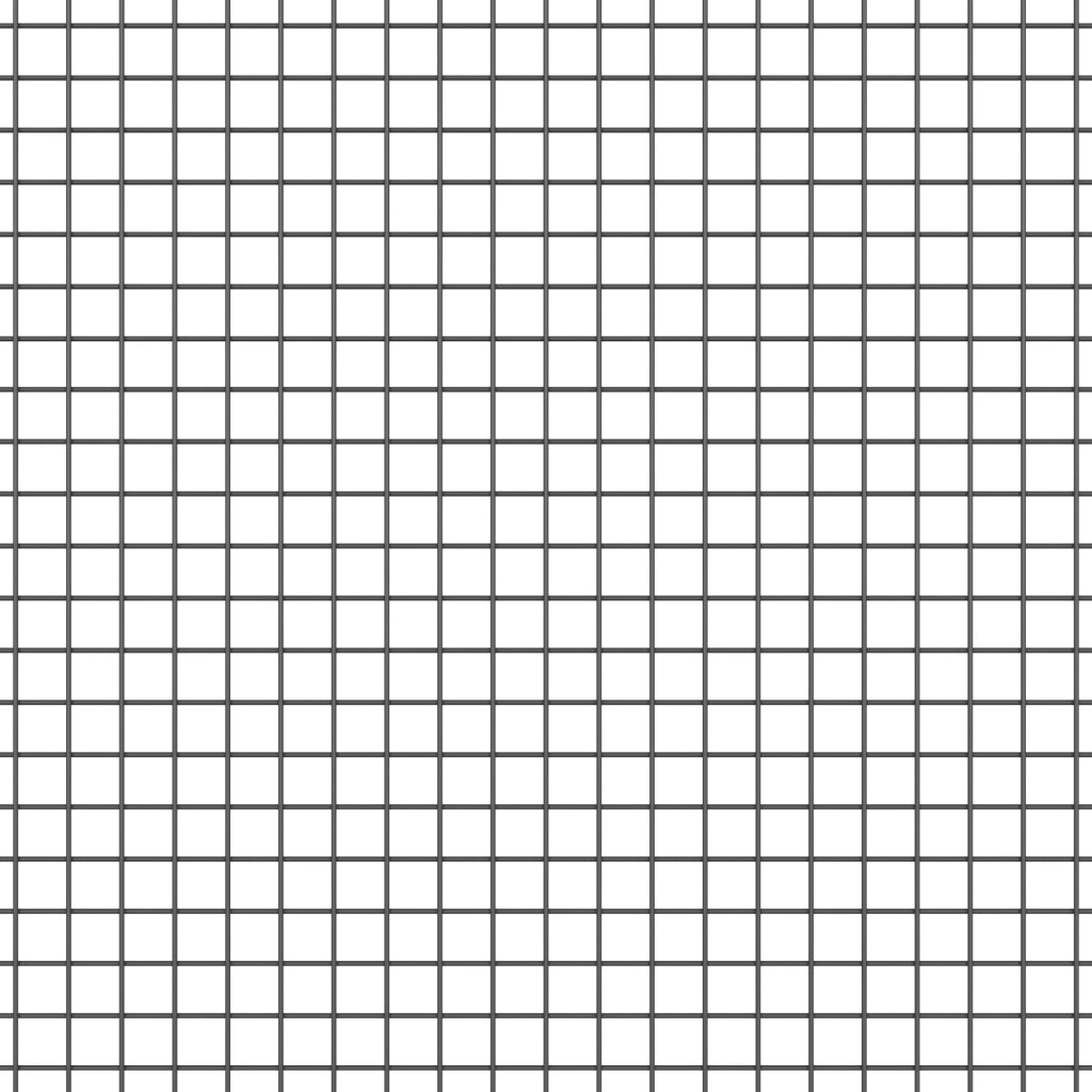 Recinzione in rete saldata con 13 Pali Flangiati Grigia 0.4x25 m Acciaio