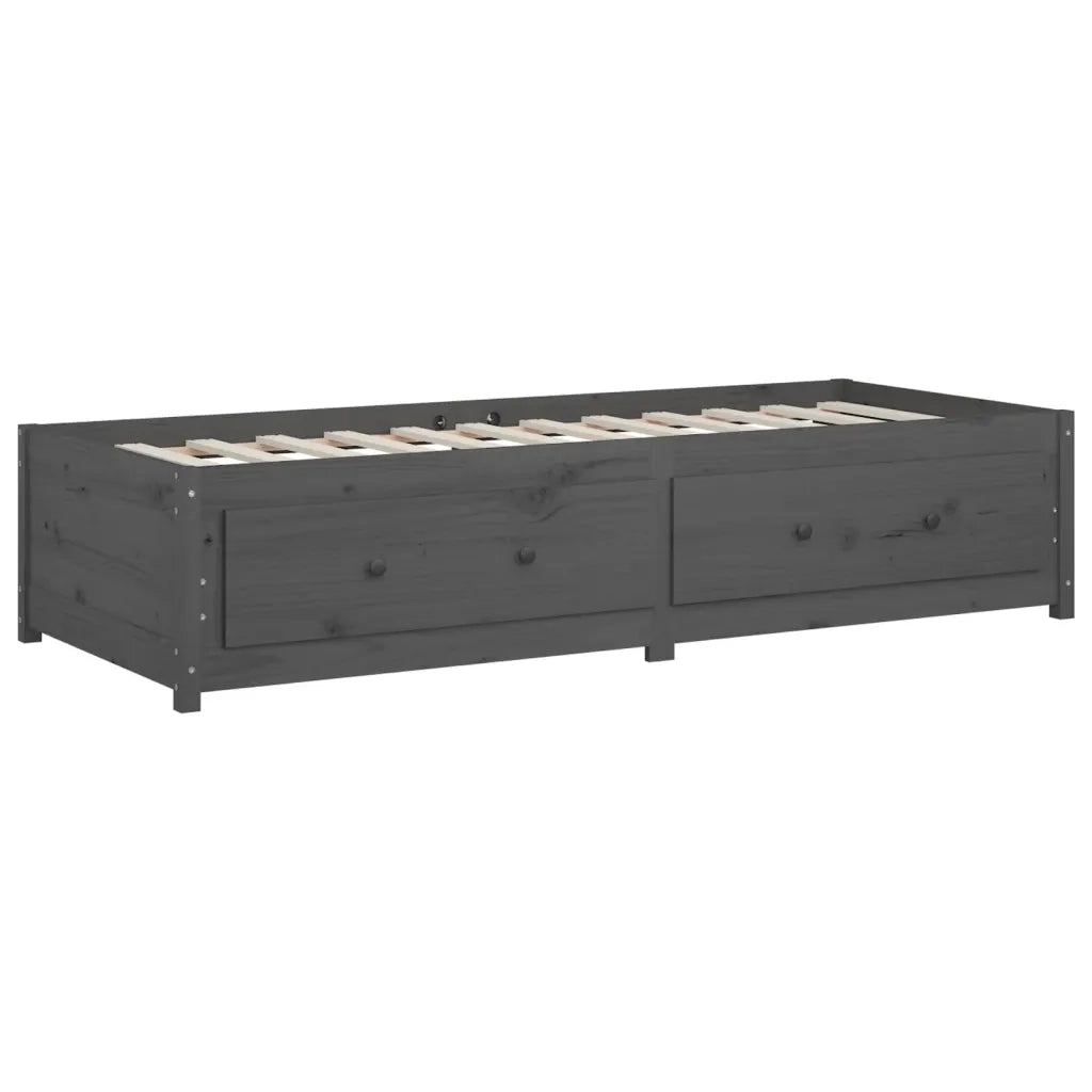 Dormeuse Grigia 90x200 cm in Legno Massello di Pino 821591