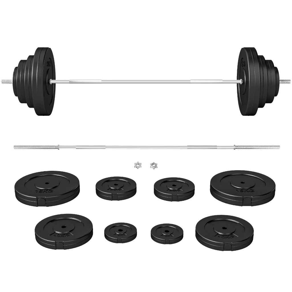 Bilanciere Olimpico con Dischi da 70 kg ¨C zephmum ¨C Nero, Acciaio, 170x40.5x40.5 cm