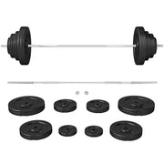 Bilanciere Olimpico con Dischi da 70 kg ¨C zephmum ¨C Nero, Acciaio, 170x40.5x40.5 cm