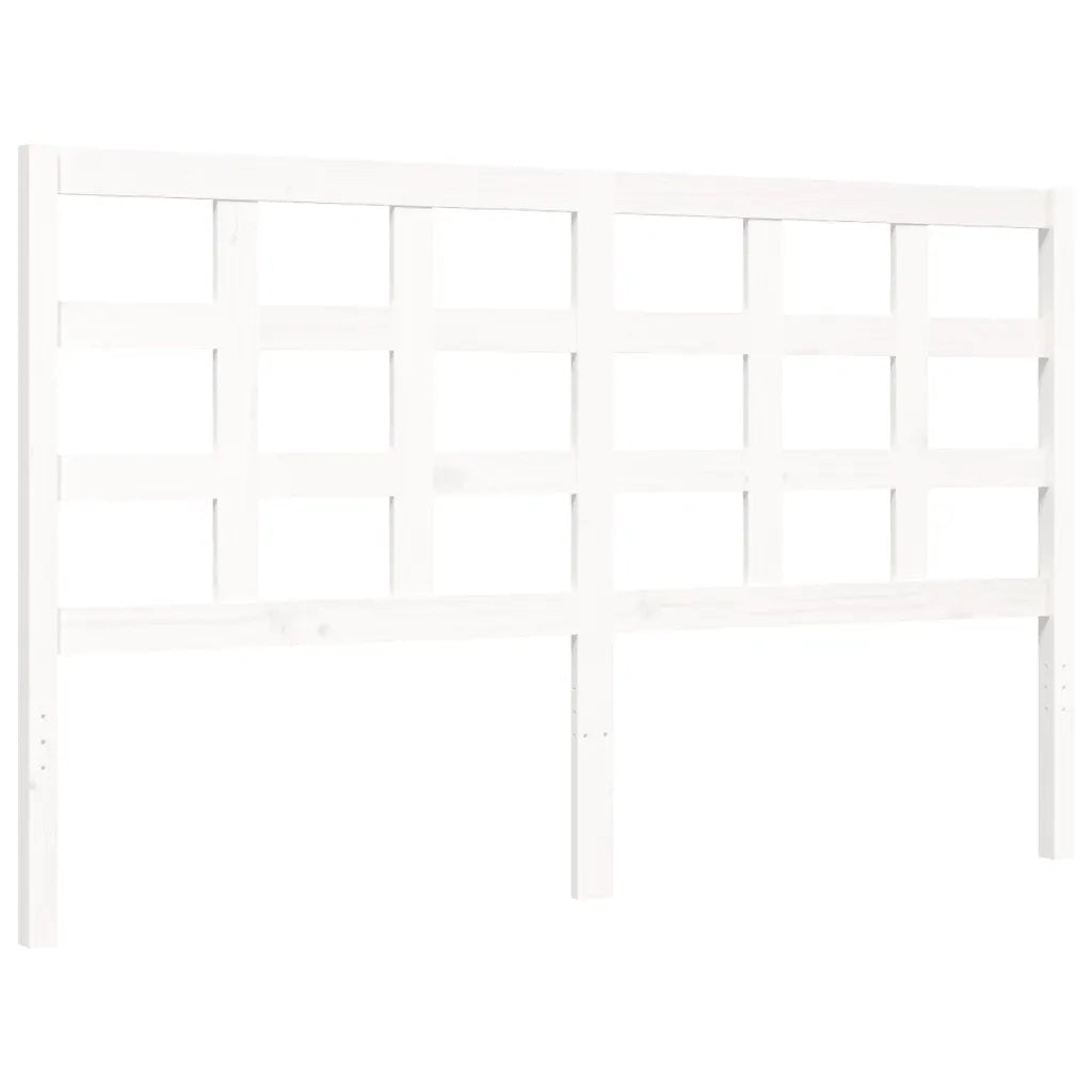 Giroletto senza Materasso-Struttura Letto Bianco 160x200 cm Legno Massello Pino 377419