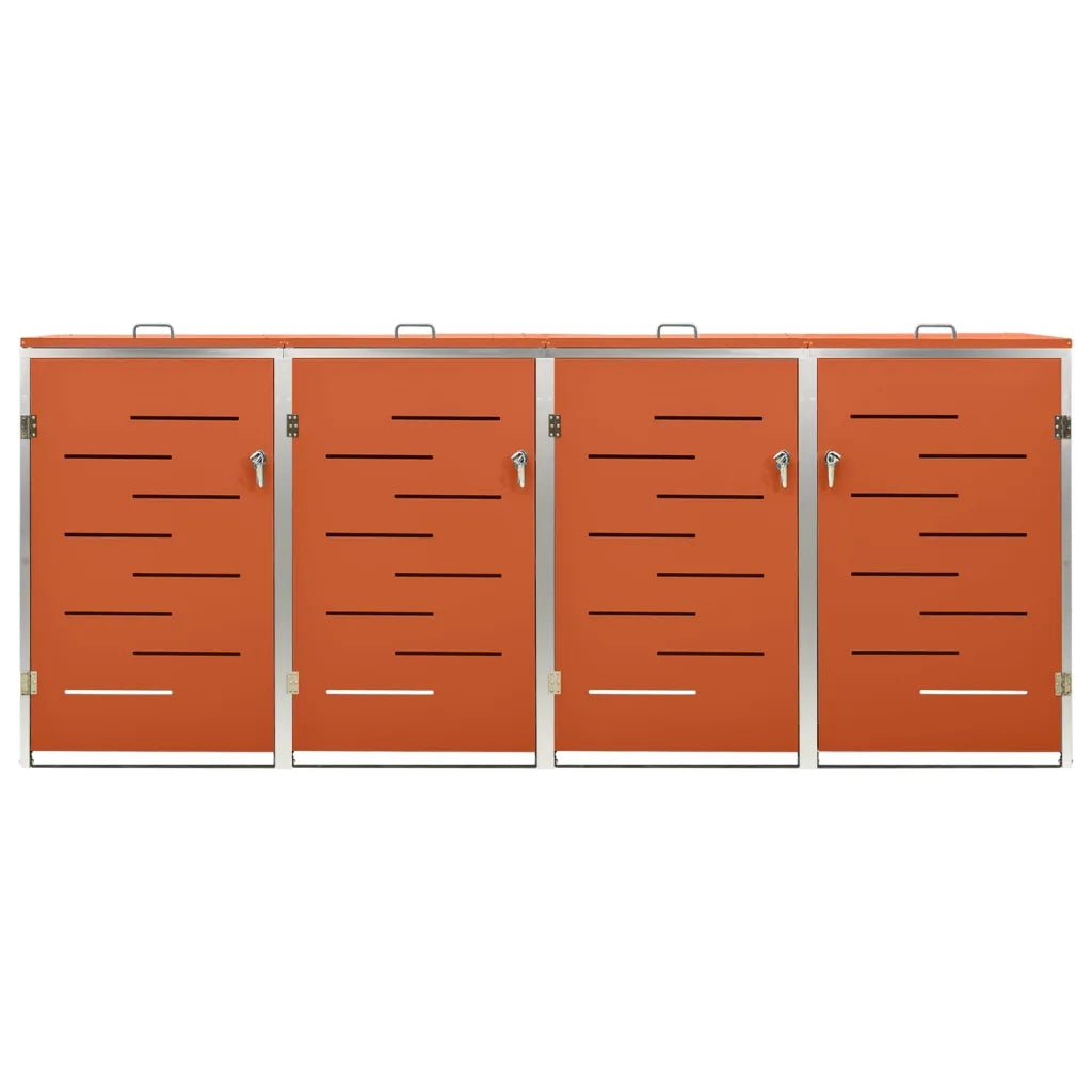 Copribidone per Spazzatura Singolo 69x77,5x112,5cm Acciaio Inox 149565