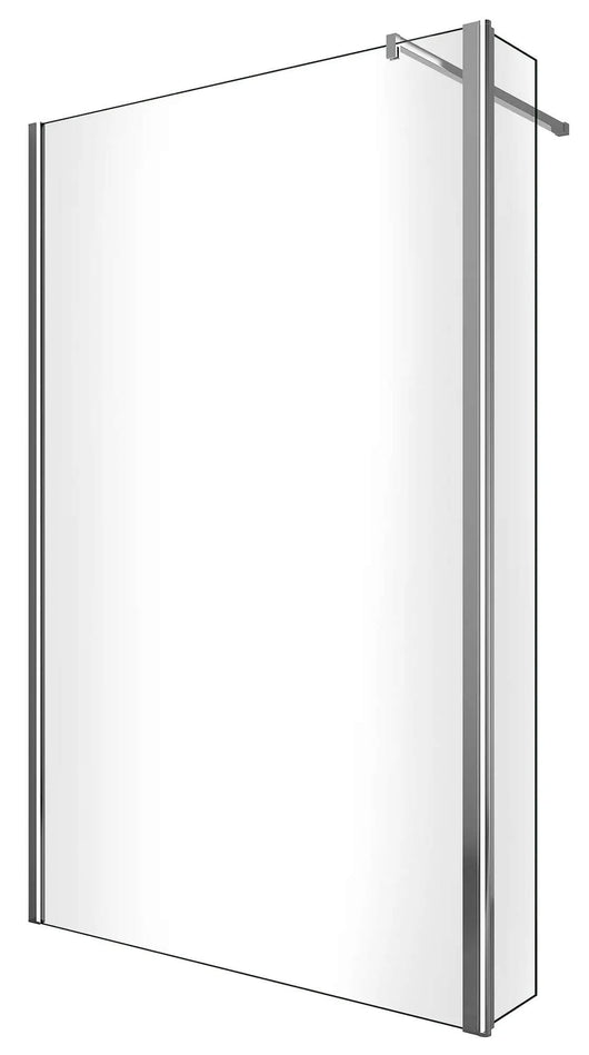 Parete Doccia Walk-In 80 cm + Antina 30 cm in Cristallo Trasparente 8mm H200