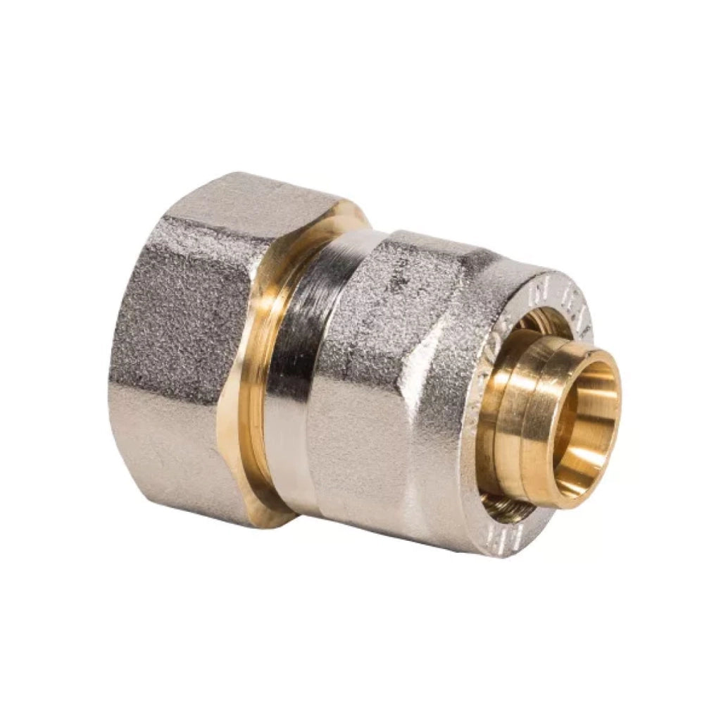 RACCORDO DIRITTO FEMMINA A STRINGERE TRE PEZZI PER TUBO MULTISTRATO MODELLO 702L - 3/4 Ø26  - APE