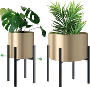 Supporto per piante, nero, per interni, metallo, regolabile, per vaso di 21-30 cm (non incluso), rampa di fiori facile da installare, confezione da 1 pezzo