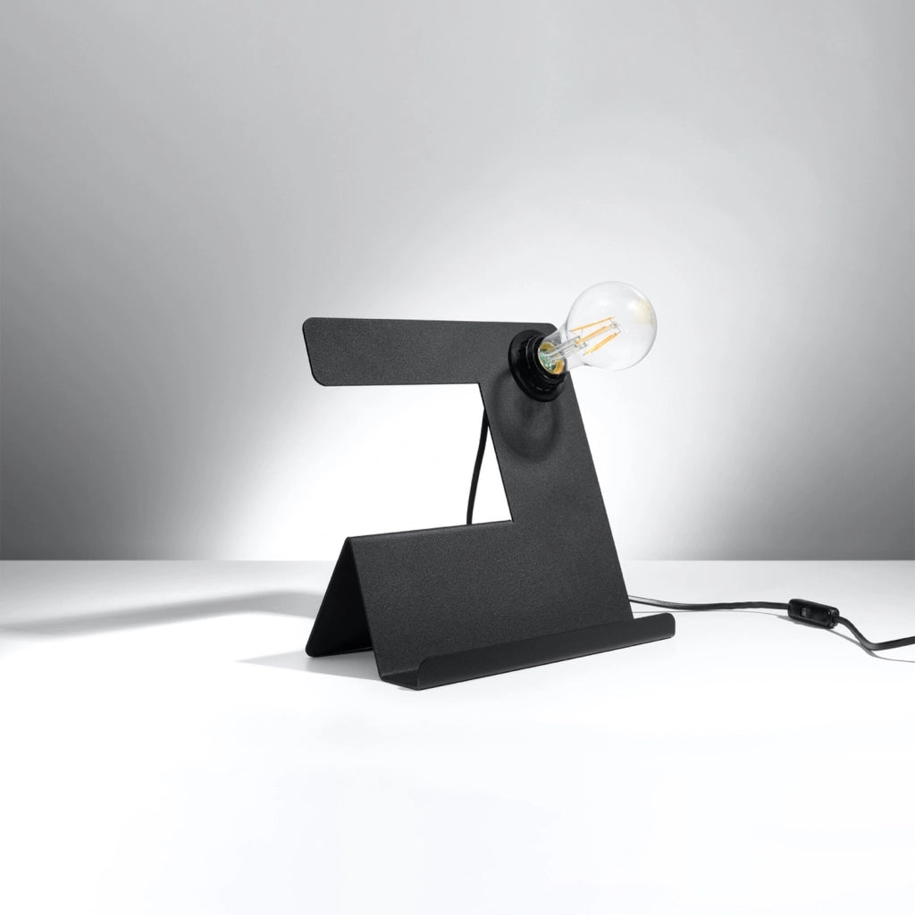 Lampada da tavolo PENDIO nera metallo E27 Pure Lume