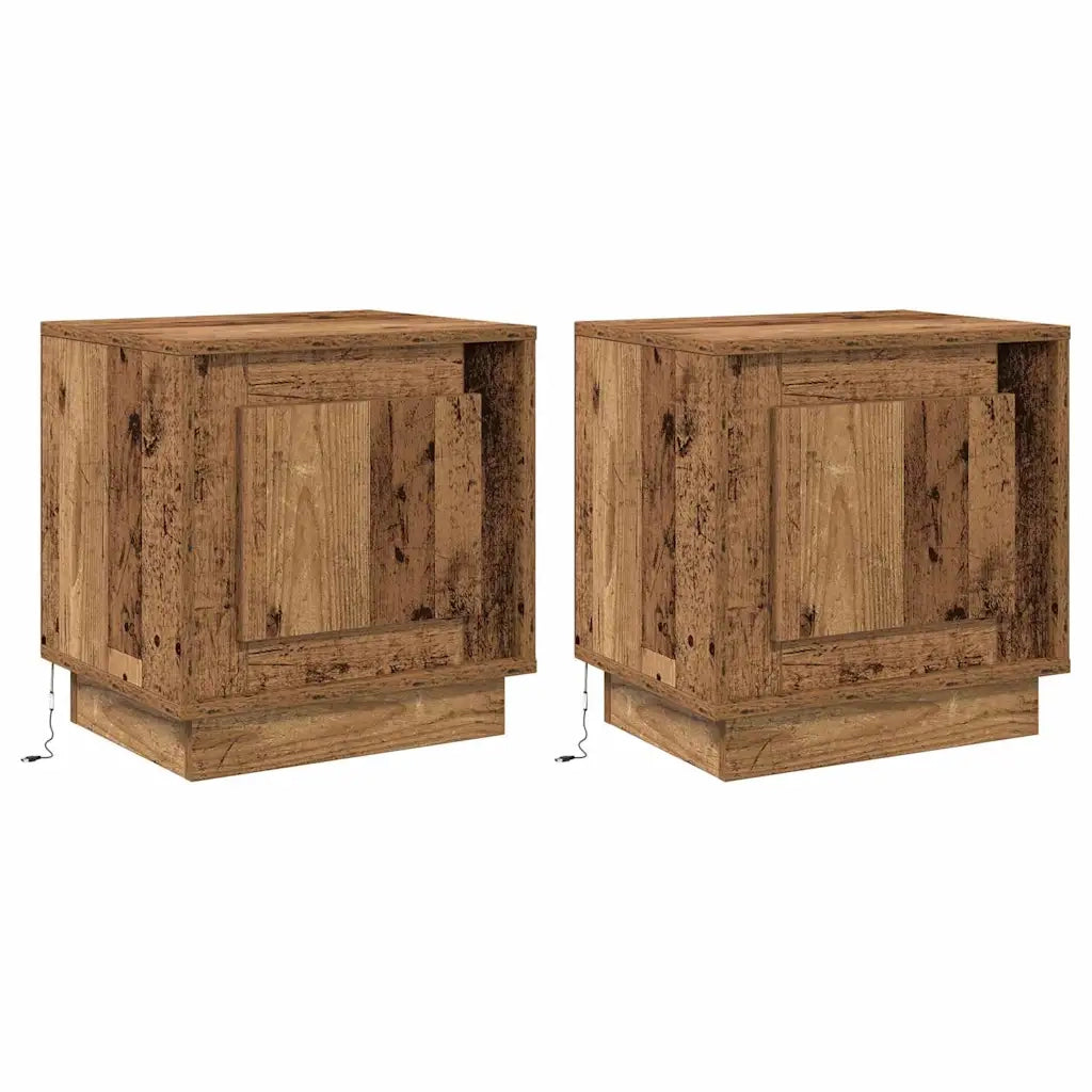 Armadio da Notte 2 pcs Legno vecchio 44 x 34,5 x 45 cm 869575