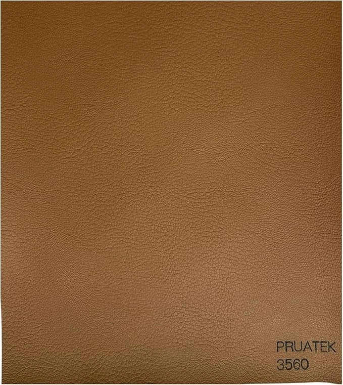 Tessuto FintaPelle Nautica Tappezzeria Alta Qualità "PRUATEK" - Colore MARRONE CHIARO 3560 - Morbida e Resistente - Vendita al Metro - H.140