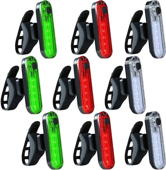 Led navigatielampade per imbarcazioni - 9 pezzi, modalità lampeggiante, ricaricabile via USB - illuminazione per kayak, barca, yacht.