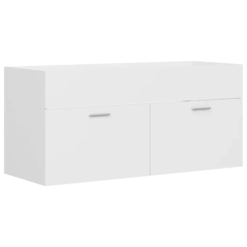 Set Mobili da Bagno 2 pz Bianco in Truciolato cod mxl 63962