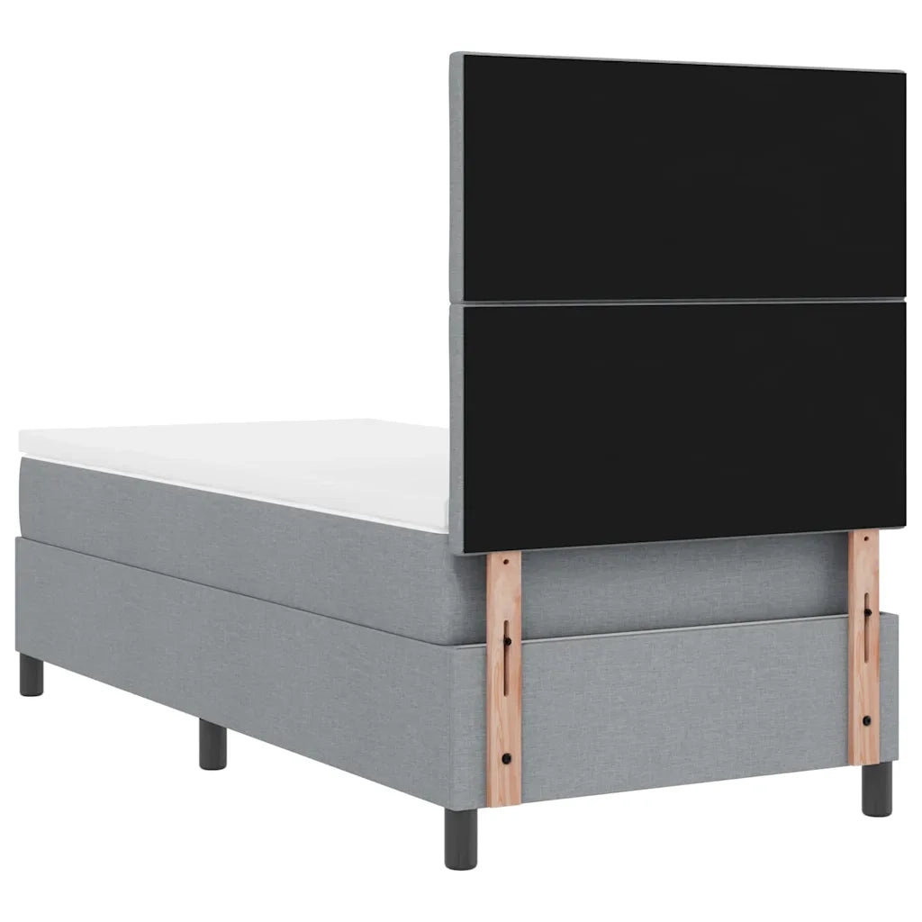 Letto a molle con materasso Grigio chiaro 90 x 190 cm Tessuto 3342907
