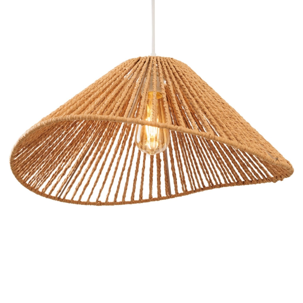 Lampada a sospensione Amalfi carta intrecciata E27 Ø45