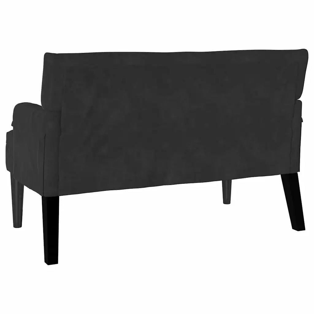 Panca Chesterfield Nero 112 x 65,5 x 75 cm Velluto CFW8501073