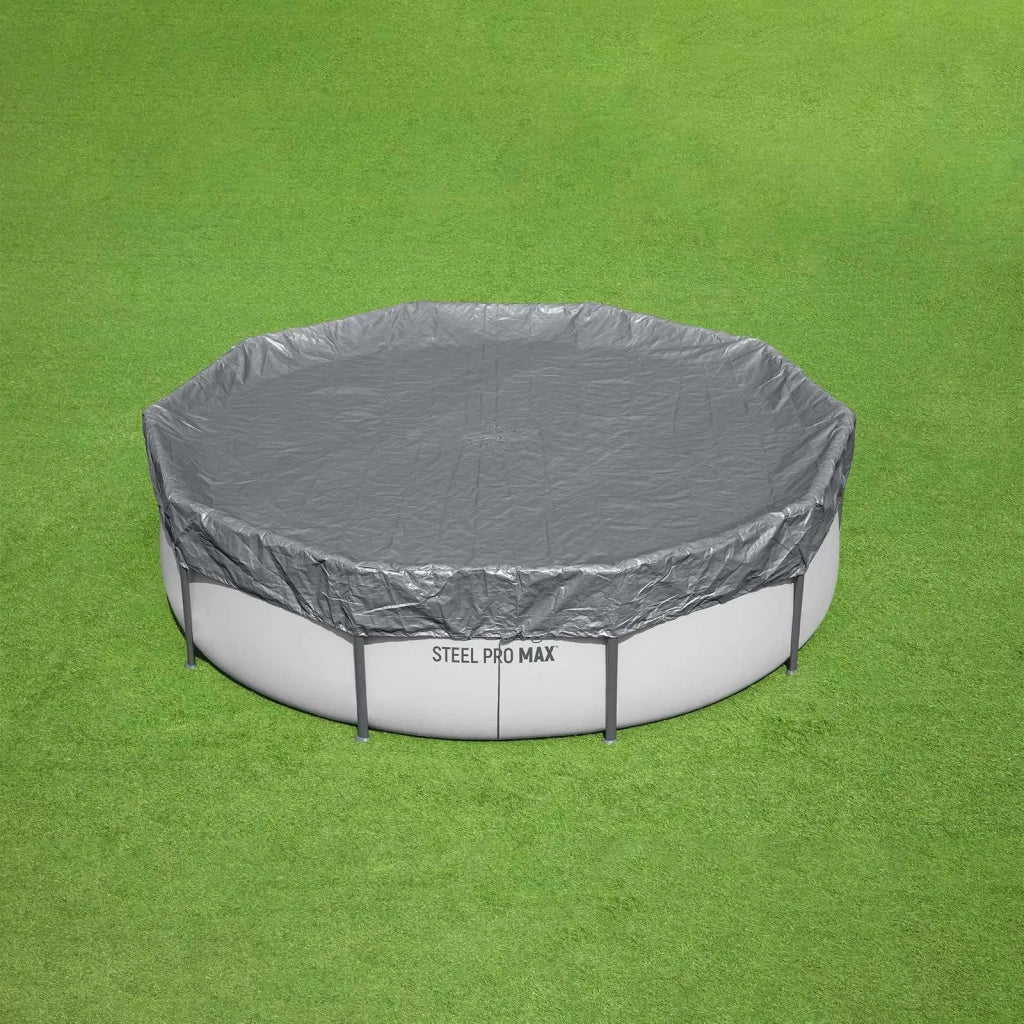 Bestway Copertura per piscina Ø3,05 m Rotondo Poliestere Grigio 42035725