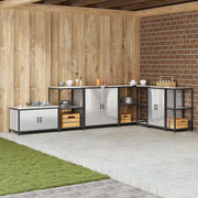 Stoccaggio in cucina Argento 60 x 50 x 92 cm Acciaio 874965