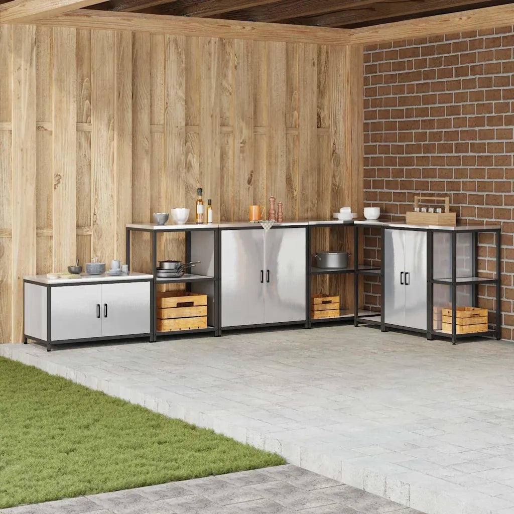 Stoccaggio in cucina Argento 60 x 50 x 92 cm Acciaio 874965