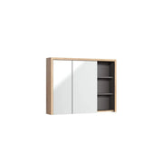 Mobile contenitore MATT 100 cm – Rovere chiaro e grigio antracite – 2 porte a specchio