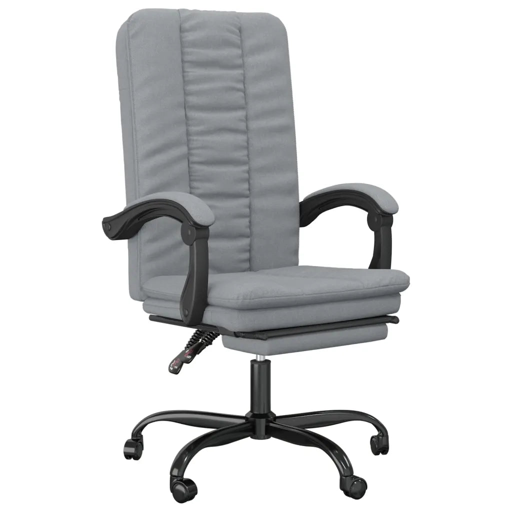 Poltrona da Ufficio Reclinabile Grigio Chiaro in Tessuto 349715