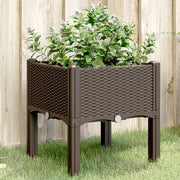 Fioriera da Giardino con Gambe Marrone 40x40x42 cm in PP 367890