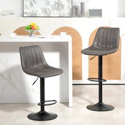 SGABELLI DA BAR Set da 2 pezzi in stile retrò 43x46,5x89-110 cm Grigio scuro