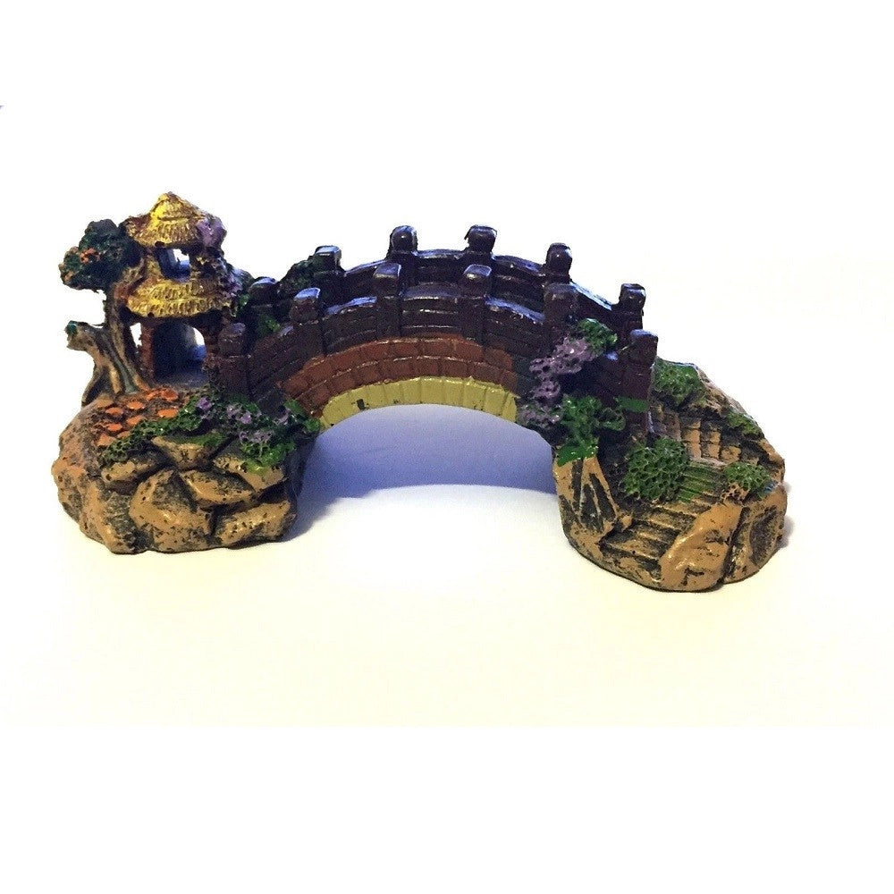 Trade Shop - Decorazione Per Acquario Ponte Subacqueo Resina Pesci Acqua Ornamento Vasca -