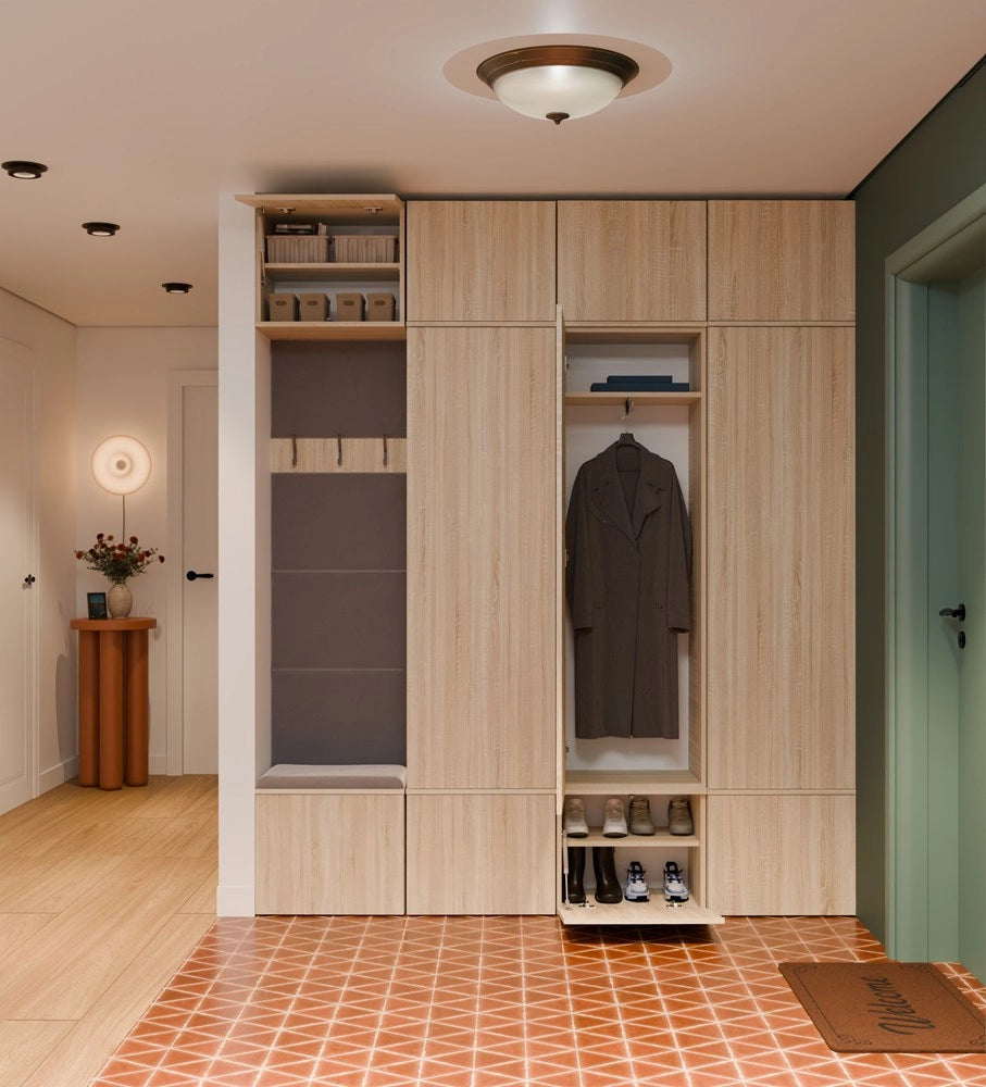Guardaroba HAGA IV/3sz1w rovere sonoma 3x armadio + appendiabiti