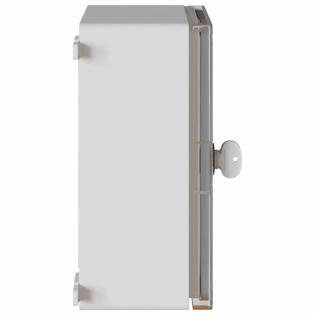 Armadio elettrico moderno per stoccaggio interno/esterno 47 x 20 x 60 cm plastica grigia 02_0058206