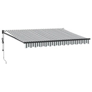 Tenda da Sole | Tenda Retrattile Antracite e Bianca 3,5x2,5m Tessuto/Alluminio