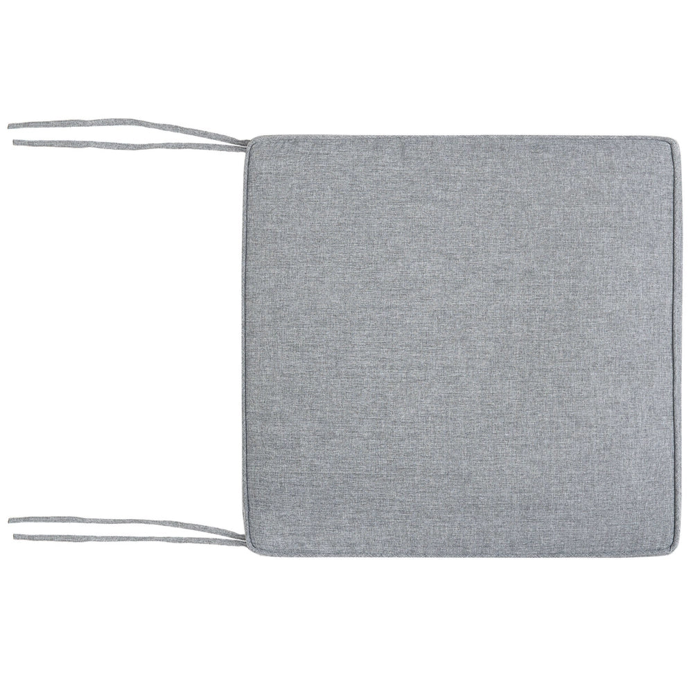 Set di 8 sedie da giardino in legno di acacia marrone con cuscini di seduta grigio resistenti all'acqua