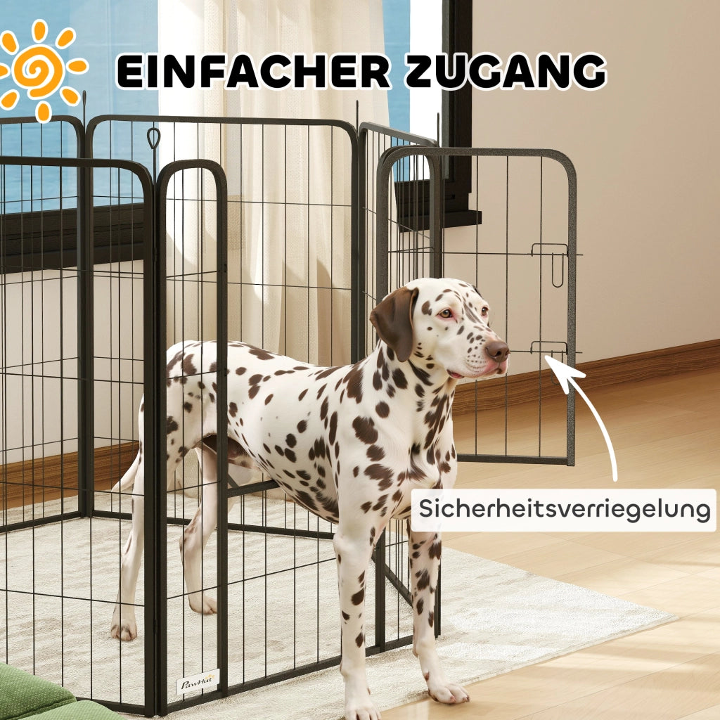 Recinto per Cani 6 Pannelli ¨C Minimal ¨C Grigio 100 cm