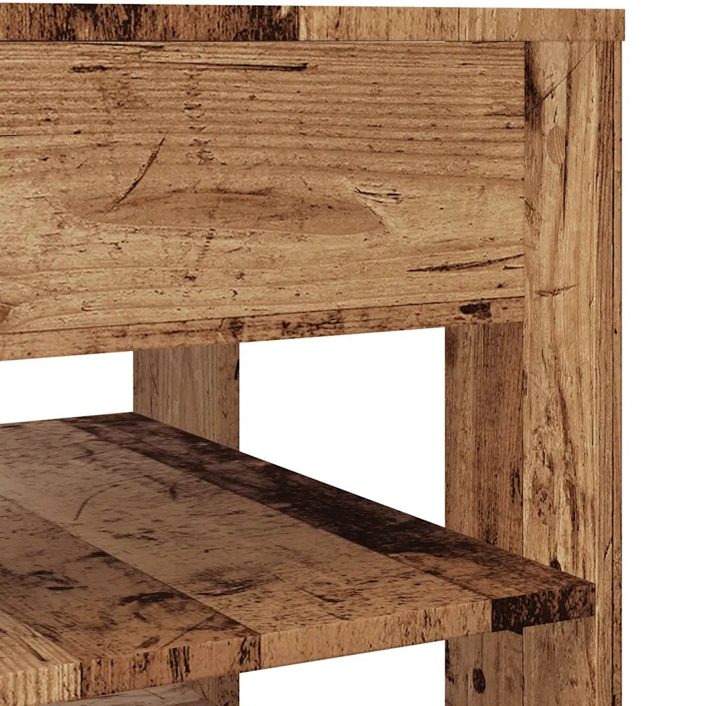 Tavolino da Salotto Legno Vecchio 55,5x55x45 cm in Truciolato