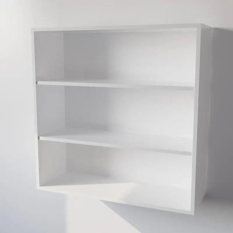 Pensile Cucina  in Legno Nobilitato Bianco, Mobile Alto con 2 Ante, Pensile Componibile Moderno Made in Italy (H90XL90XP33cm)