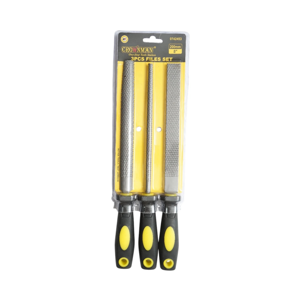 Set di 3 lime universali miste da 200 mm Crownman