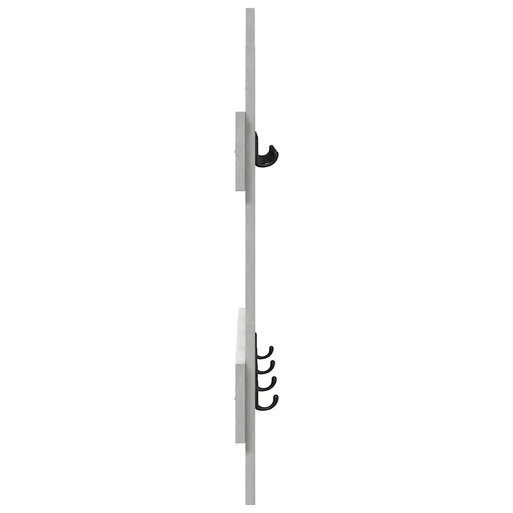 Appendiabiti a muro A parete Grigio cemento 60 x 3 x 82 cm 874478