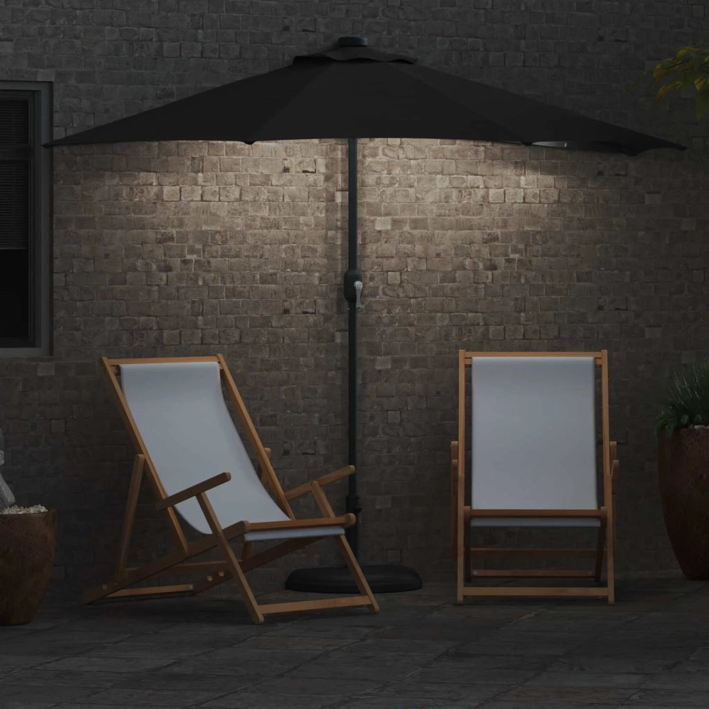Ombrello da giardino Nero 294 x 150 x 224 cm 42003273