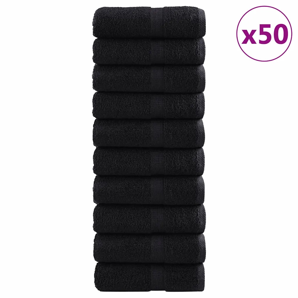 Asciugamano per Ospiti SOLUND 50 pcs Nero 30 x 50 cm 550 gsm 42007968