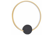 Applique moderna nera anello oro 40cm LED 17W Reality