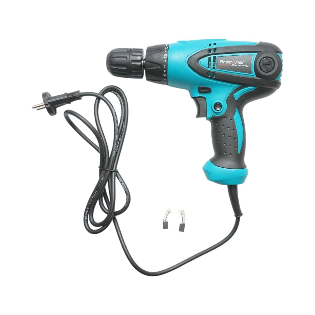 Trapano e avvitatore con indicatore LED 350W, 220V, coppia 20Nm, mandrino autoserrante 10mm, velocità 0-1000rpm Breckner Germany