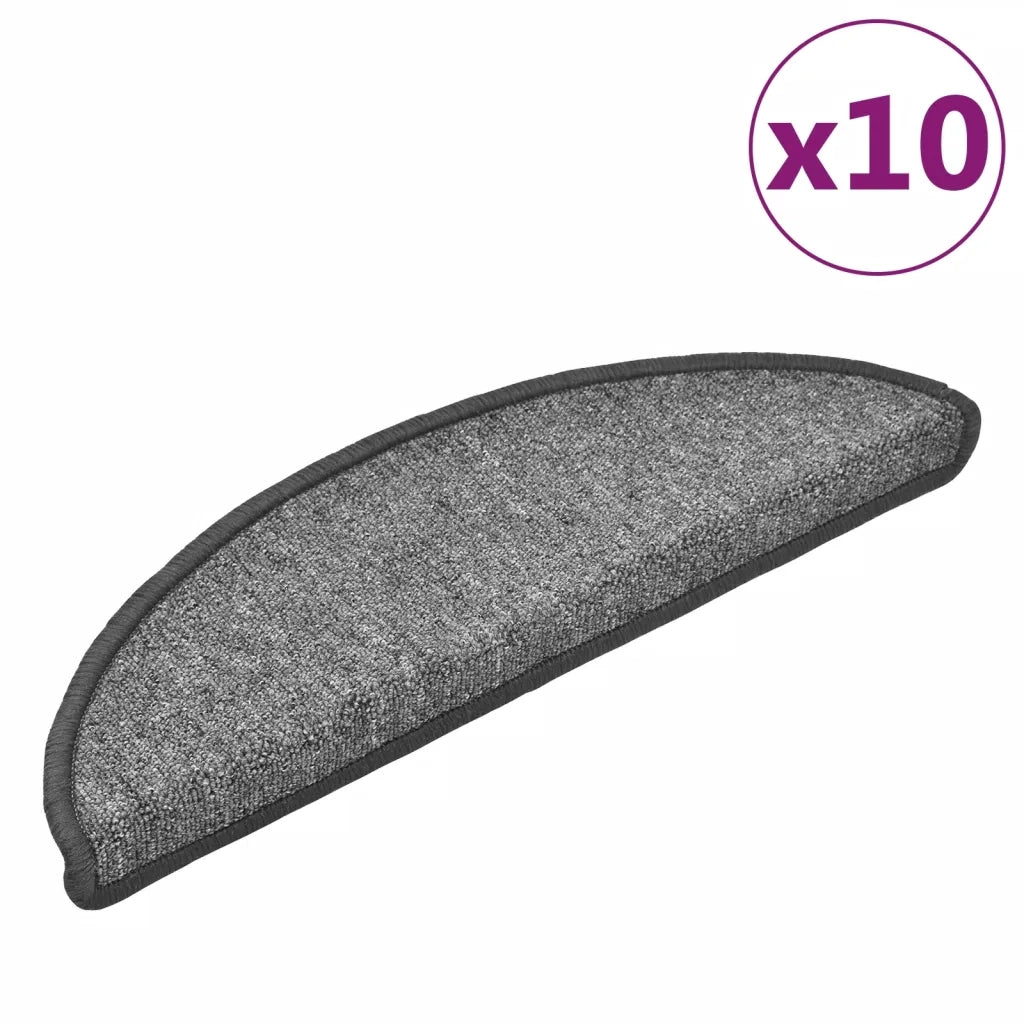 Tappetini per Scale 10 pz 56x20 cm Grigio Scuro cod mxl 68509
