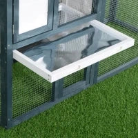 Gabbia per Conigli e Animali da Compagnia in Legno 2 piani di Abete Doppia Porta 140x65x100cm Verde e Bianco