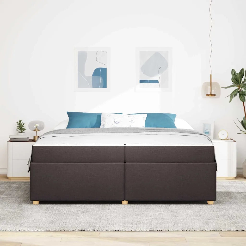 Struttura del letto Marrone Scuro 200 x 200 cm Tessuto 3399380