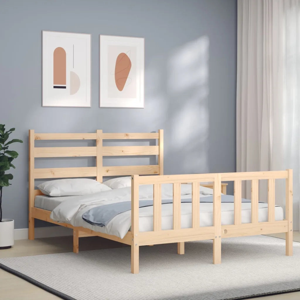 Giroletto senza Materasso-Struttura Letto 140x200 cm in Legno Massello di Pino 204270